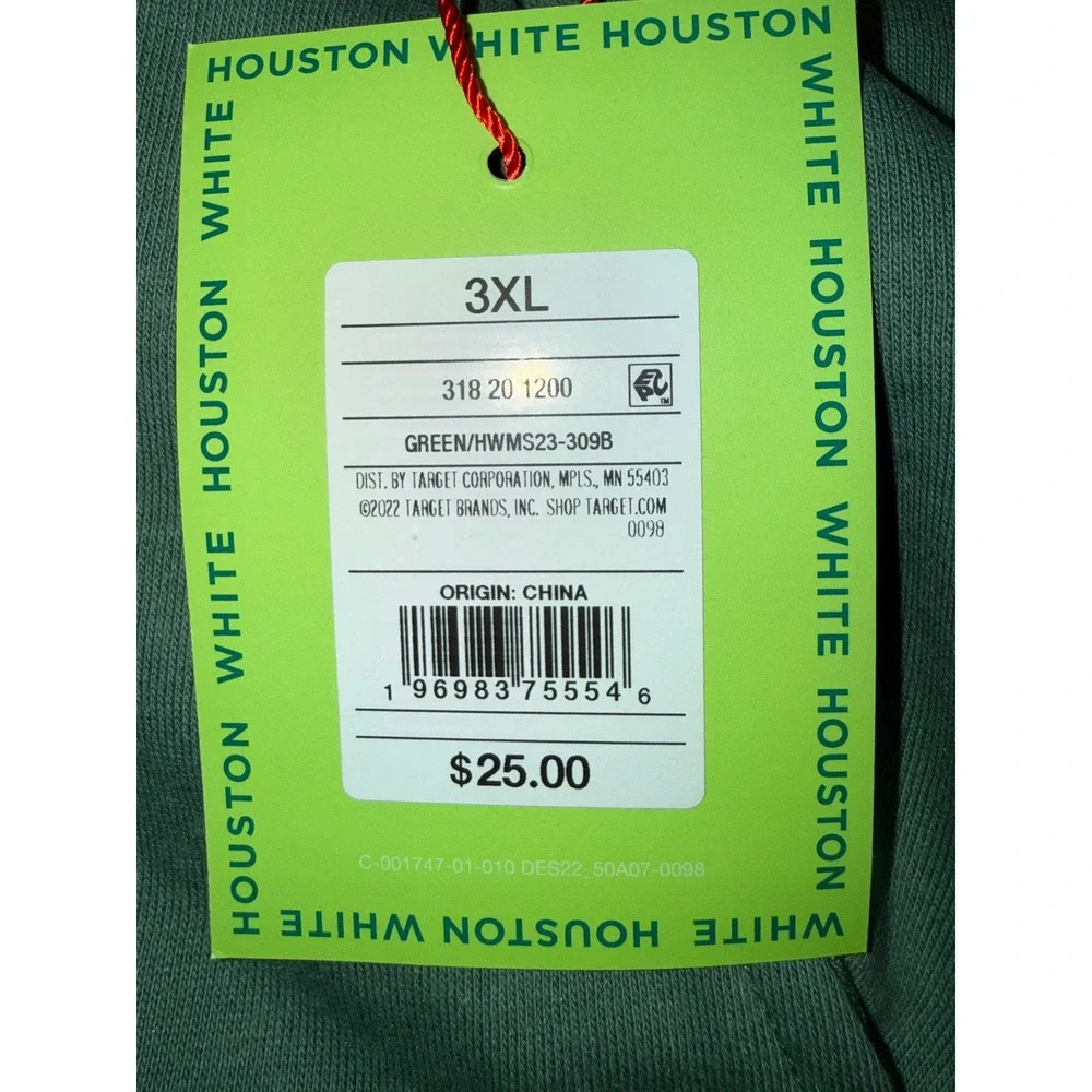 Houston White Mens 3XL Green Graphic Sweatpants HWMS23-309B NWT - Picture 4 of 6